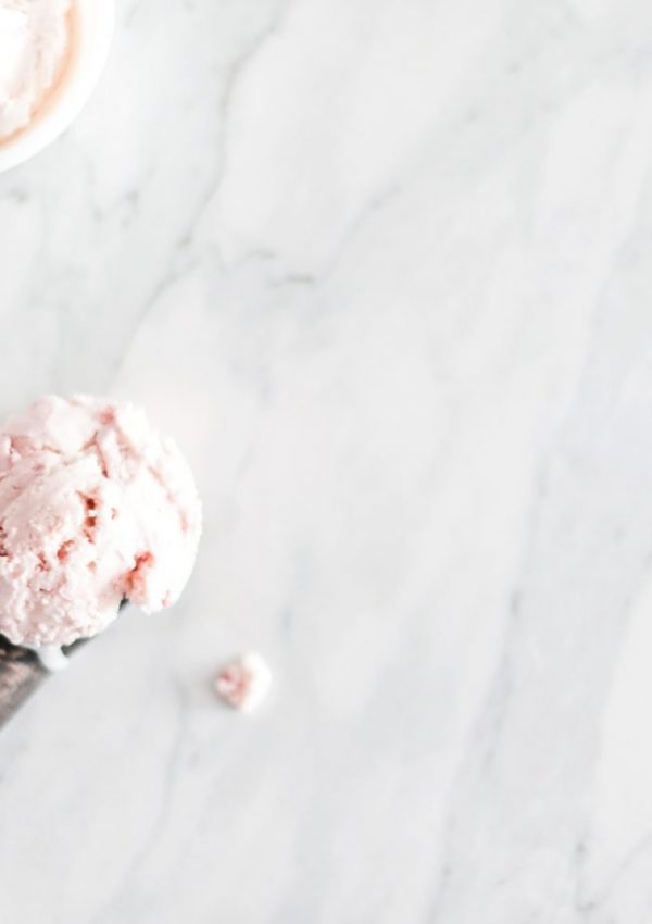Strawberry & Rose Mascarpone Ice Cream
